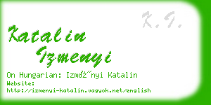 katalin izmenyi business card